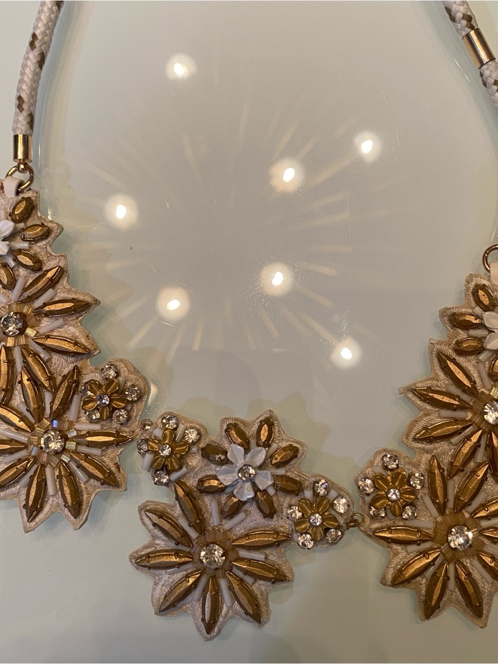 EUC Chico's & J.Crew Designer Beaded Floral Statement Bib Necklace Lot - Picture 4 of 7